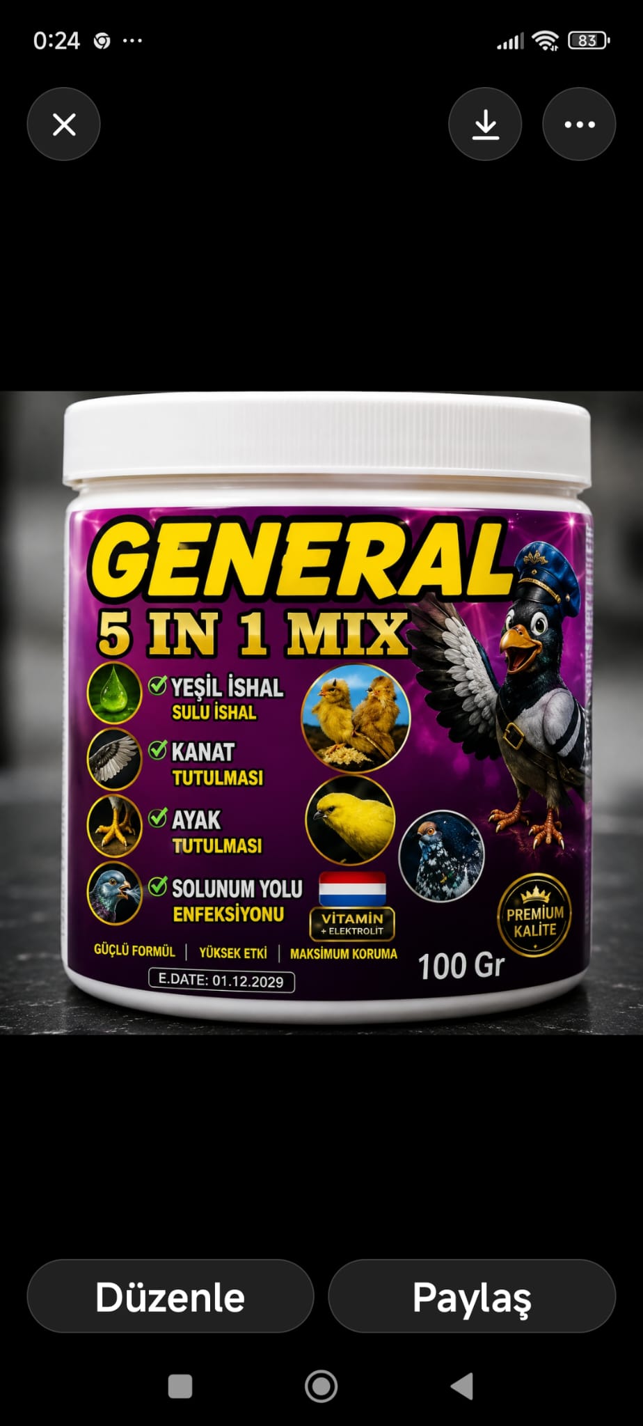 GENERAL 5.1 MIX 100 GR TOZ